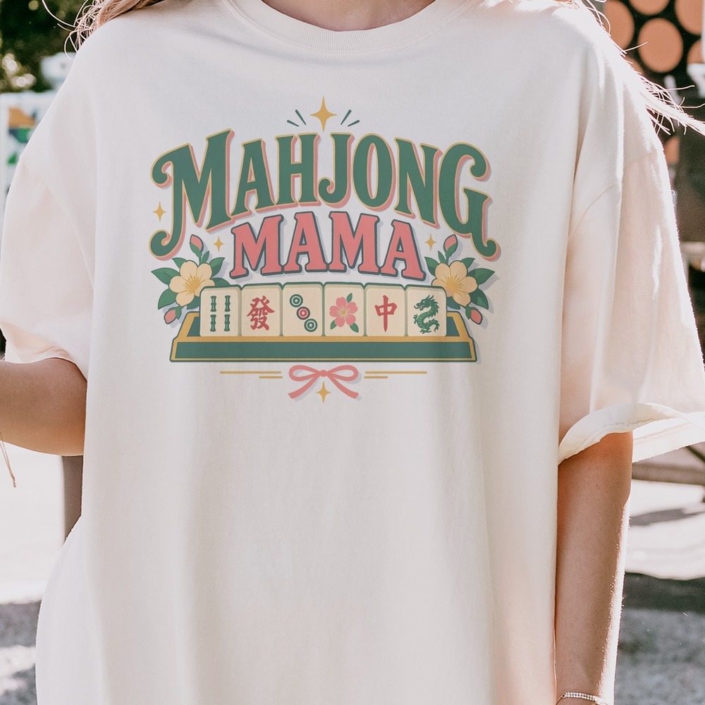 Mahjong Mama Ruling the Tile Rack Tee - Picture 2 of 6